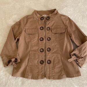 Dress Barn Cotton Blend Twill Jacket w/ Decorative Grommets Women’s Size S